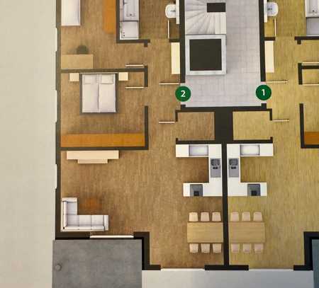 Stilvolle, neuwertige 3-Raum-EG-Wohnung mit gehobener Innenausstattung mit EBK in Maxhütte-Haidhof