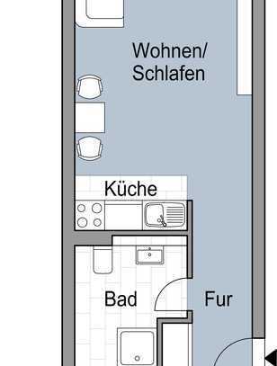 Preisgünstiges und individuelles 1-Zimmer-Single-Appartment