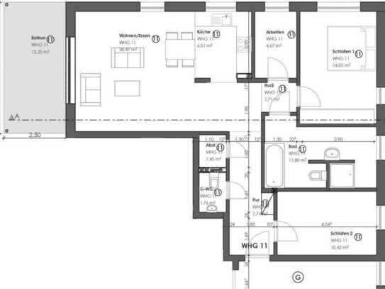 KfW 40 förderfähig WHG 11: Dreieinhalb-Zimmer-Whg mit Balkon im begehrten Wohnviertel-nähe Ölpersee