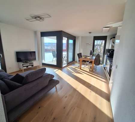 2-Zimmer-Wohnung mit geh. Innenausstattung mit Balkon und EBK im Herzen von Korntal