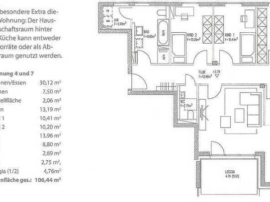 Geschmackvolle 4-Raum-Wohnung in Augsburg