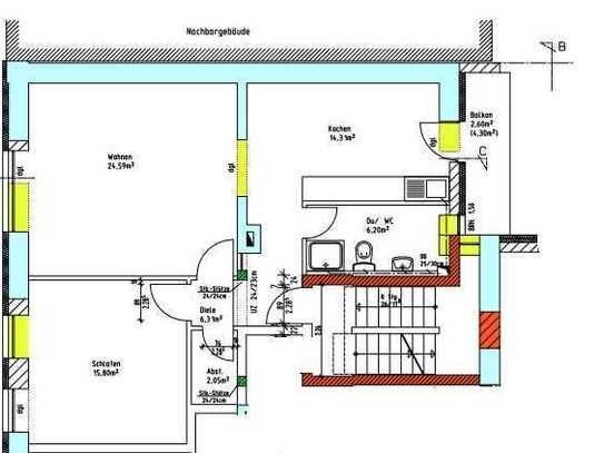 Erstbezug, attraktive Wohnung mit gehobener Innenausstattung mit Einbauküche in Bensheim