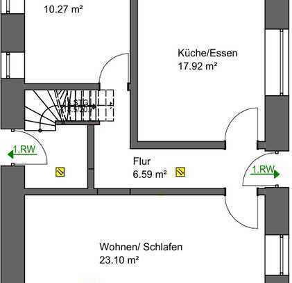 Freundliche 1-Zimmer-EG-Wohnung mit separater Küche, gehobener Innenausstattung in Mönchsdeggingen