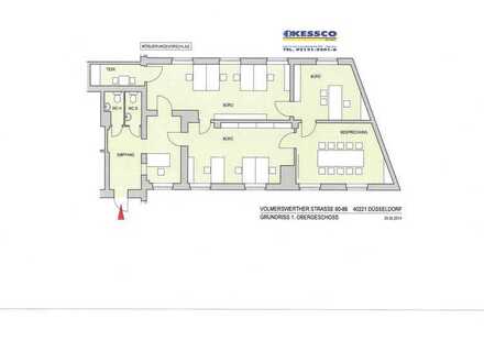 100 qm in gepflegtem Bürogebäude
