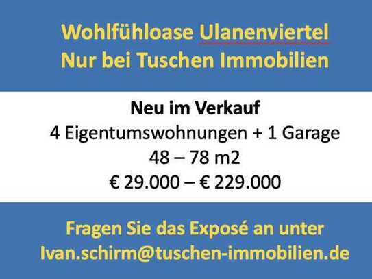 -I| ULANENWOHLFÜHLOASE || Citynahe 2-Zimmer-Wohnung mit Süd-Balkon || DERENDORF |I-