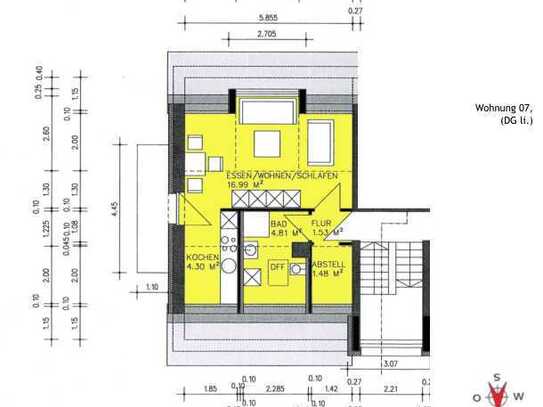 Attraktive 1-Zimmer-Dachgeschosswohnung in Velden