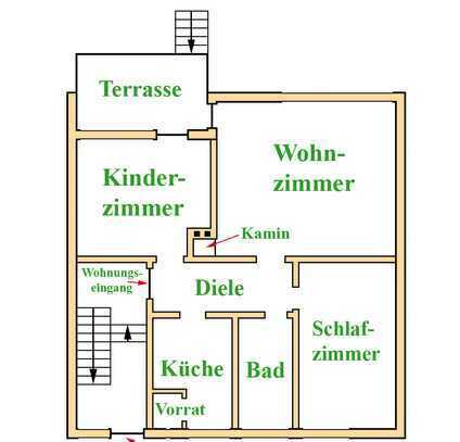 Goch - Erdgesch. mit kl. Garten - 84 m² - 3 Z-KDB Terrasse - Kleve - Kevelaer - Niederrhein - Weeze