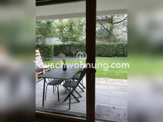 Tauschwohnung: Biete 2 Zi (Obere Au; 2x Terrasse, Garten) - Suche nahe Isar