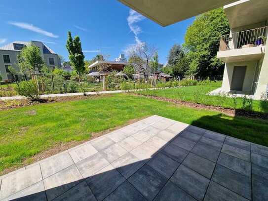 Erstbezug! Moderne 2-Zimmerwohnung mit ca. 98 m² Garten
