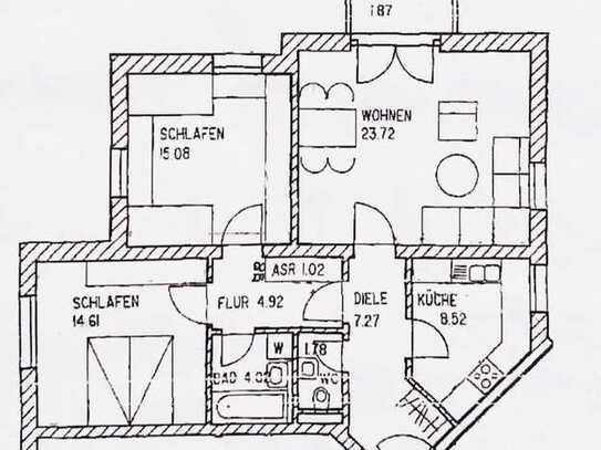 3-Zimmer Wohnung im Stadtteil Sankt-Mang