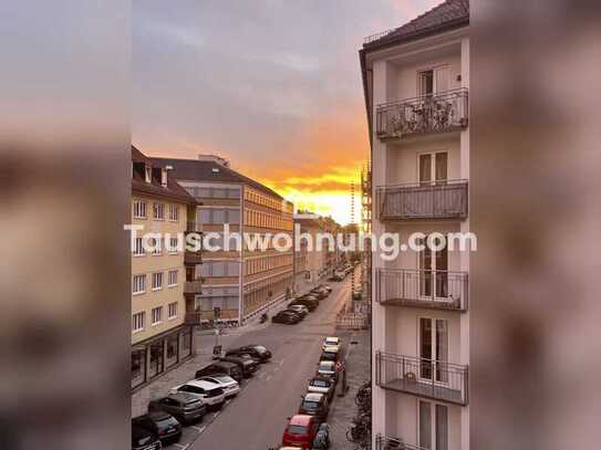 Tauschwohnung: Helle 3-Zimmer-Wohnung mit Balkon in Top-Lage (Maxvorstadt)