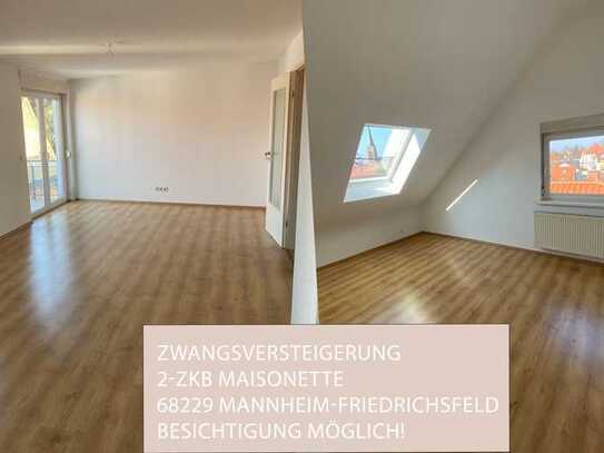 Zwangsversteigerung 2-ZKB-Maisonette-Wohnung mit Balkon und EBK, Besichtigung möglich!