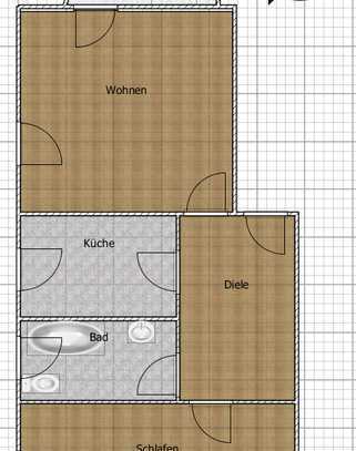 helle 2-Zimmer-Wohnung mit Balkon im Herzen von Burtscheid