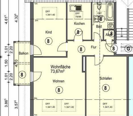 3-Zimmer-Dachgeschosswohnung mit Balkon in Pforzheim