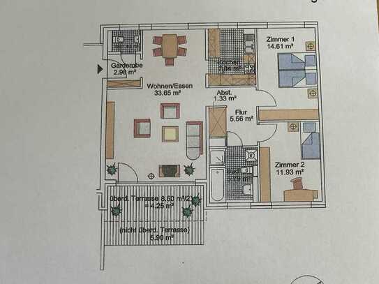 Geschmackvolle, gepflegte 3-Zimmer-Hochparterre WHG - barrierefreier Eingang - in Mannheim