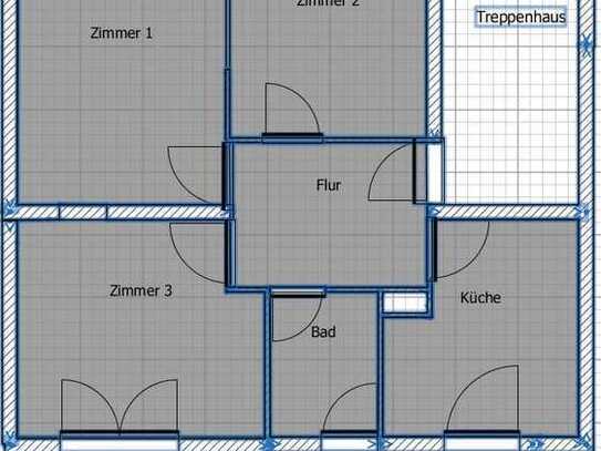 Kernsanierte, helle 3Zi.-Whg. (68 qm) Sachsenhausen Süd (ab 01.05. oder später)