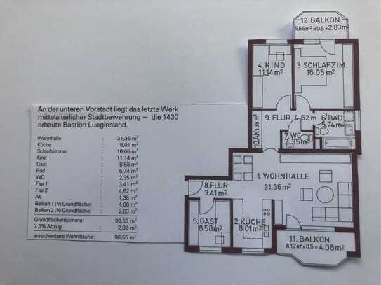 Freundliche 4-Zimmer-Wohnung mit gehobener Innenausstattung in Augsburg