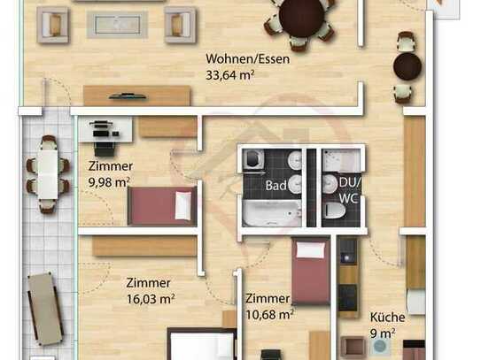 Großzügige 4 Zimmer Wohnung - Nähe Biedensand zu verkaufen !