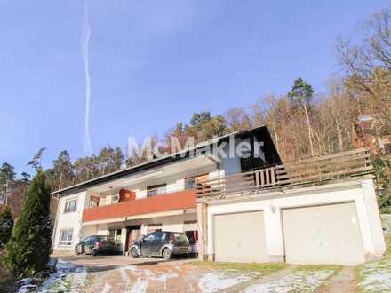 Spessart-Flair: ZFH mit Talblick, Balkonen und Dachterrasse in idyllischer Lage von Eschau