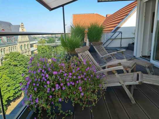 Einzigartiges Penthouse mit Blick über Mannheim zu verkaufen