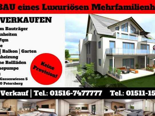Luxuriöse Neubau 3-Zimmer-Wohnung mit Terrasse und Garten in 36100 Petersberg ohne Privision