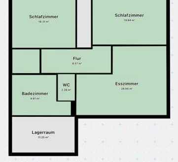Erstbezug nach Sanierung: freundliche 3,5-Zimmer-DG-Wohnung mit EBK in Wald