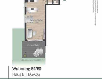 E8 - Lichtdurchflutete, großzügige 4 Zimmer Wohnung mit Süd-West Balkon im Quartier am Schmidbächle