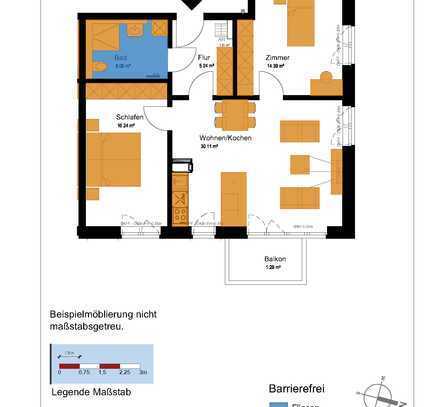 **Erstbezug, 2. FW** 3-Zimmerwohnung mit Balkon zum 16.10.2024!