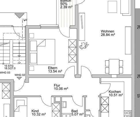 Attraktive 3 Zimmerwohnung in Heidelberg Kirchheim