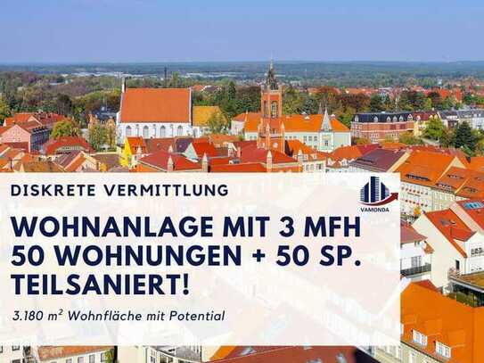 Teilsanierte Wohnanlage mit 50 WE in Bernsdorf