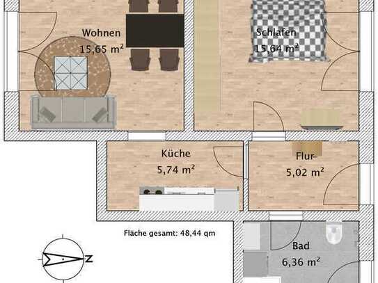 schöne 2-Zimmer-Wohnung in Lappersdorf-Hainsacker