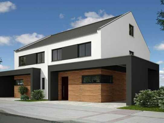 Toplage-moderne Doppelhaushälfte inklusiv Grundstück mit Wärmepumpe, individuelle Umplanungen