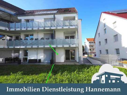 Neubauwohnung, großer Garten, EBK,Fußbodenheizung, Niedrigenergie, barrierefrei, TG-Stellplatz