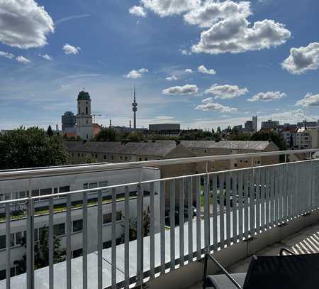 Neubau mit EBK und Dachterrasse: geräumige und flexibel gestaltbare Open Space Wohnung