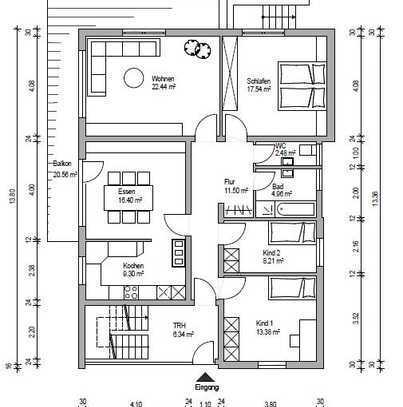 Ansprechende und neuwertige 4-Zimmer-Wohnung mit Balkon und Einbauküche in Buchen