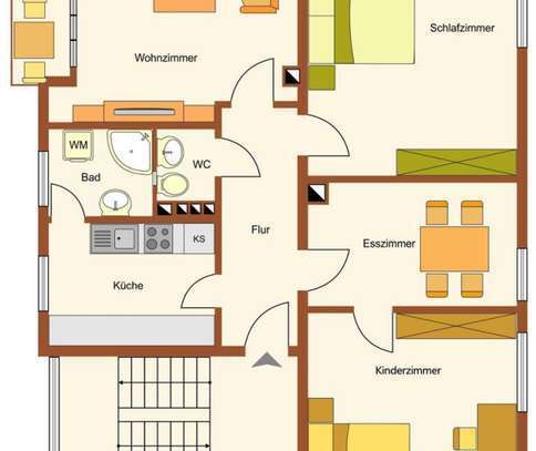 Stadtwohnung für Familien