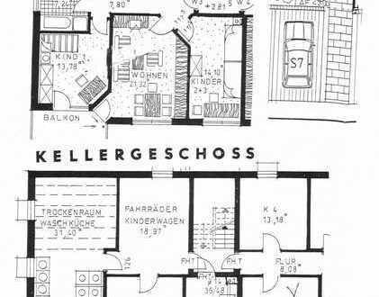 Top gepflegte 4-Zimmer-Obergeschosswohnung mit Balkon in Kürnach