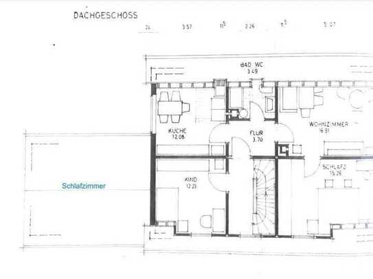 attraktive 4-Zimmer-DG-Wohnung mit Balkon in Lahr Sulz