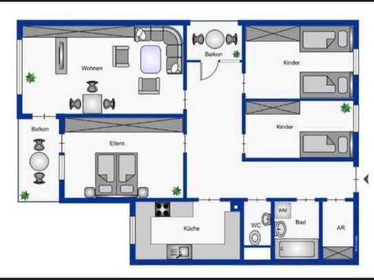 # RESERVIERT # In Eislingen/Fils: Gepflegte Wohnung mit vier Zimmern und Balkon