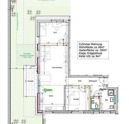 3 Wohnung mit Garten im Leben im Natura Neubau