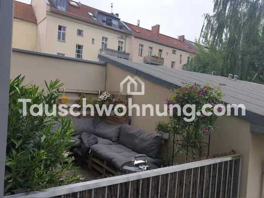 Tauschwohnung: großzügige 2 Zimmerwhg mit sonniger Dachterrasse + Balkon