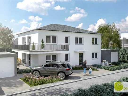 Traumhafte Eigentumswohnung in Neubau-Zweifamilienhaus mit großem Süd-West-Balkon u. Stellplatz