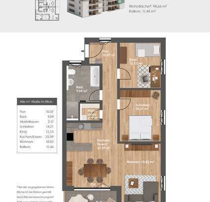 7TÄLER WOHNEN Dietfurt: Neubau 3-Zimmer-OG-Wohnung mit Aufzug u. Tiefgarage /provisionsfrei