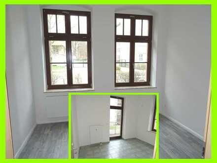 Kleine 3-Raum-Whg mit neuem Laminatboden, Fensterbad und Balkon