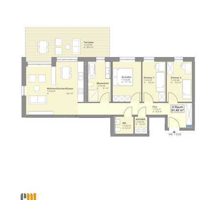 4 - Raum - Wohnung im Neubau Lutherstraße