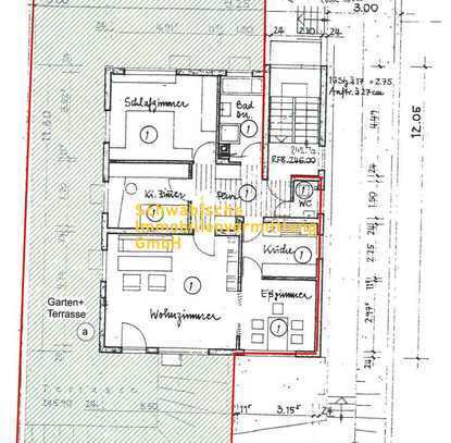 4-Zi.-Whg. im EG mit ca. 135 m² Garten- & Terrassenfläche, Stellplatz, schöne Lage