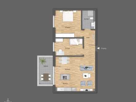 Schöne 3-Zi.-Wohnung mit Balkon und EBK in Waiblingen!