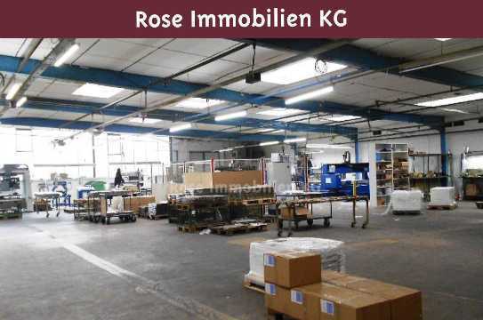 ROSE IMMOBILIEN KG: Helle Lagerhalle mit ebenerdigen Rolltor und schnelle Anbindung an BAB 30!