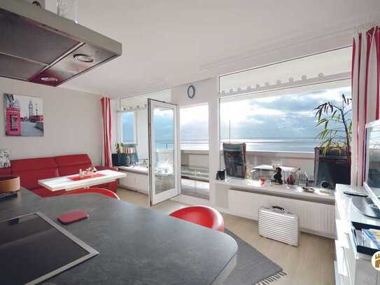 Seltene 2 Zi.-Eckwohnung. 15. Etage. Panorama-Ostsee-Blick Richtung Süden