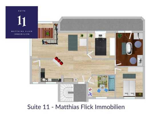 Ideale Mitarbeiterunterkunft: Großzügige Wohnung im Mischgebiet!